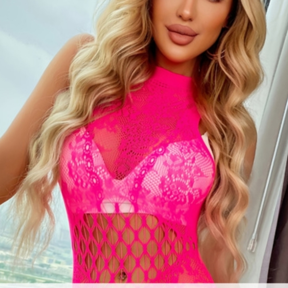 Fishnet Lingerie Bodysuit For Women Hollow Out See Through One Piece, Women's Li